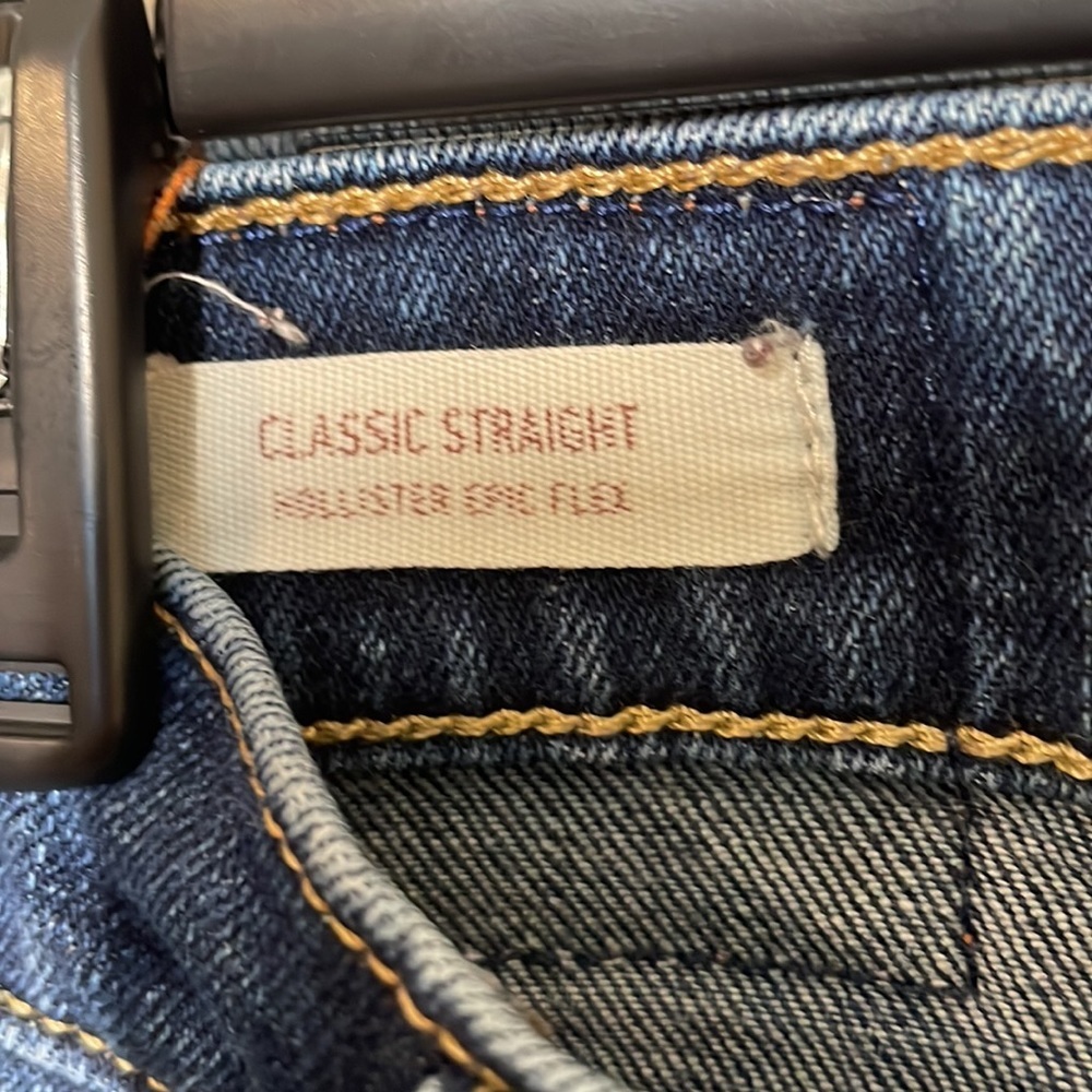Dark Blue Classic Straight Hollister Epic Flex Jeans 👖 - Picture 4 of 9